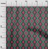 oneOone Cotton Flex Fabric Diamond & Swirl Ikat Print Fabric BTY 40 Inch