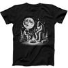 Bear with Bigfoot Drink Beer Campfire Meme Funny Gift Tee Black T Shirt 311