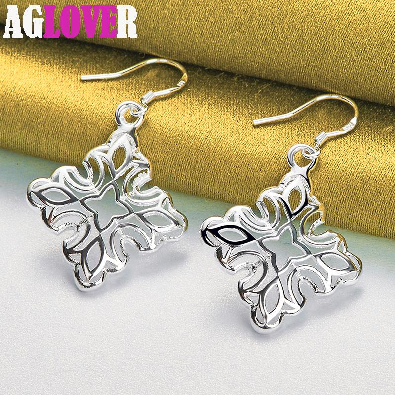 Bijuterii cercei cu pandantiv cu geometrie din argint 925