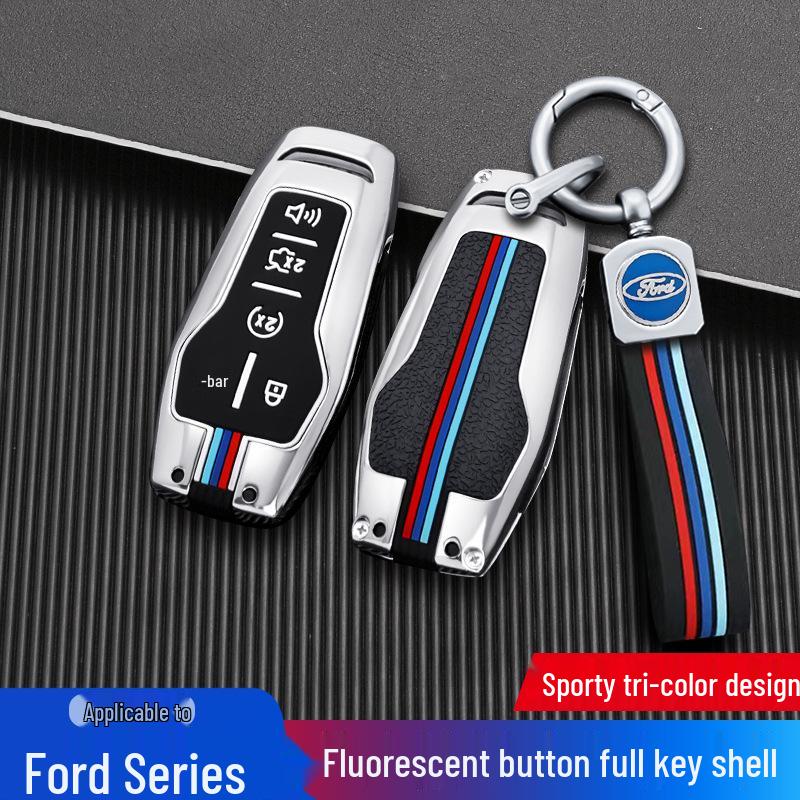 2018 Ford Taurus, Mustang, Raptor, F150, Explorer Key Case - Metal Shell with Buckle