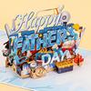Toolbox Pop Up Father's Day Card for Dad 3D Happy Father's Day Greeting Card with Envelope from Son Daughter Wife Best Dad Award Card Gift