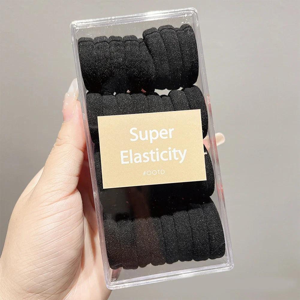 1Pc Brown Black Rubber Band Simulation Wig Hair Ring Straight Hair Tie Rope Ponytail Elastic Hair Bands Hair Accessories Girl