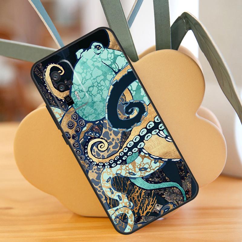 

Чехол Marine Life Ocean Octopus для POCO F6 Pro X6 X5 X3 F3 F5 M6 M5s Xiaomi 13T Pro 11T 12T 12 13 Lite 14 Ultra Cover Xiaomi 14 Ultra