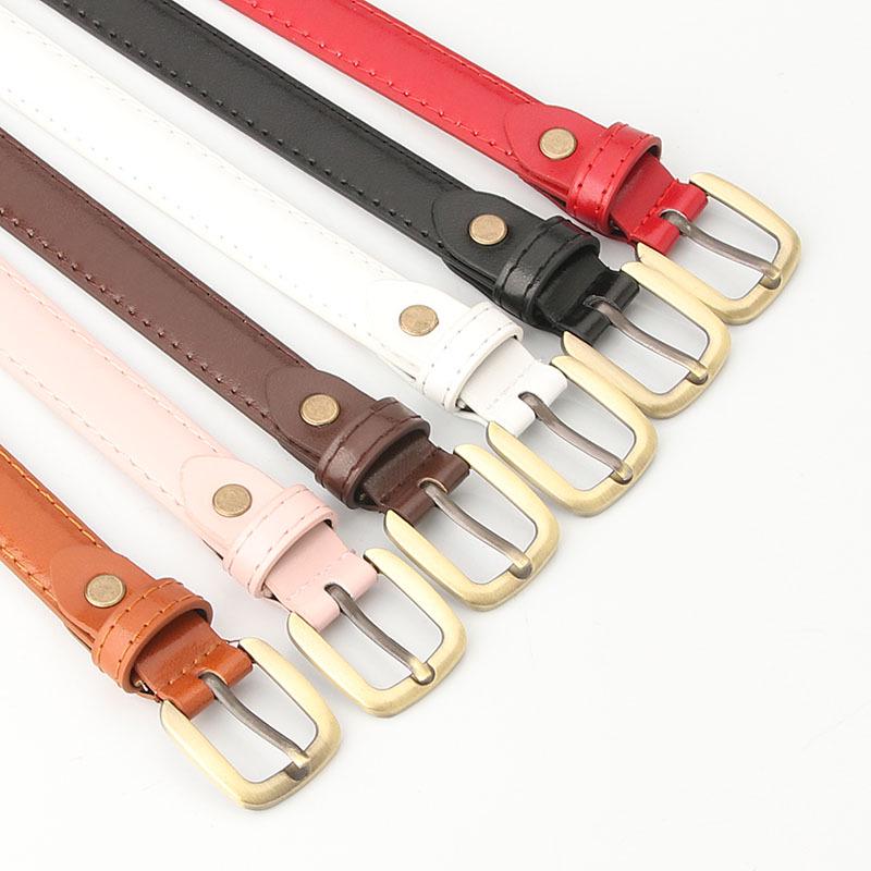 Ladies' Fashionable and Versatile Dress, Clothing Decoration, Belt, Small Square Buckle, Pu Fine Belt, Girls' Jeans