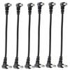6PCS Guitar Effect Pedal Cables 6.35mm Elbow Right Angle Connector Head 6in Length
