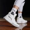 Li-Ning Lightweight Shock Absorbing Non-Slip Durable Mid-Top Basketball Shoes Men Sneakers White ABPQ039-5
