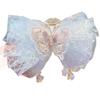 Princess Style Pink Fairy Dot Pearl Bow Hair Clip for Children