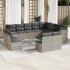 VidaXL Garden Lounge Set with 12 Pcs Cushions, Sofas with Adjustable Feet, Outdoor Furniture Set Patio Terrace, 3250311