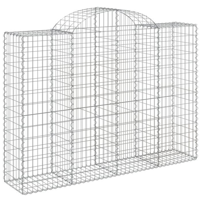 VidaXL Paniers à gabions arqués 10 pcs 200x50x140/160 cm Fer galvanisé, gabion, cage de gabion, panier de mur de gabion, mur 3146370