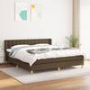Vidaxl Continental Bed with Mattress, Brown, Fabric, 160X200 Cm