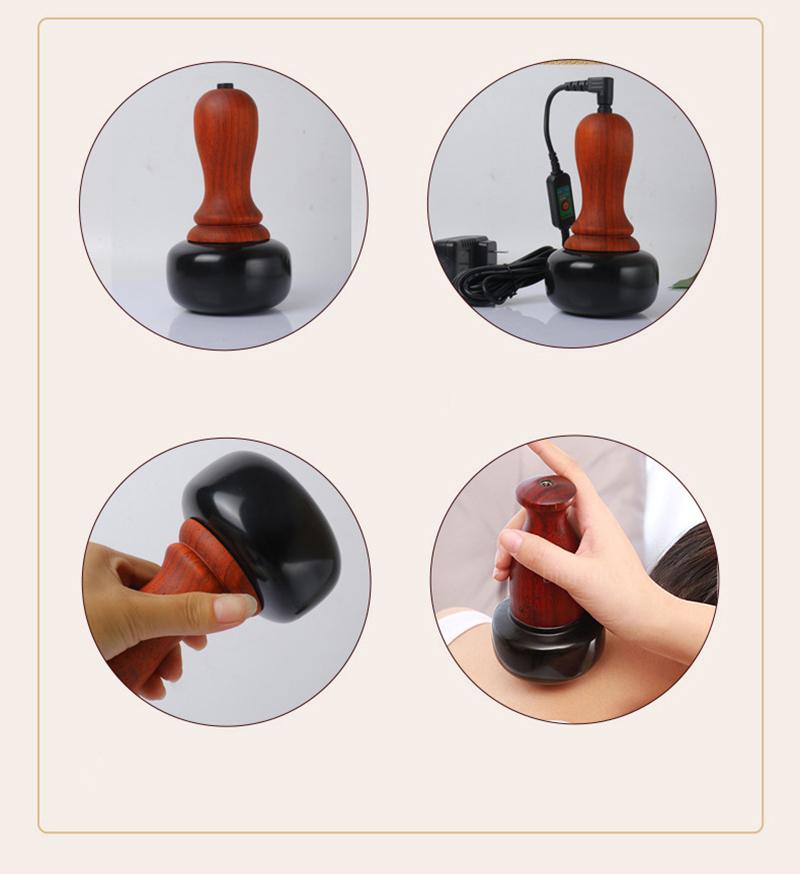 Natural Electric Bianstone for Face Back Gua Sha Massager Slimming Body Skin Lift Care Spa Meridian Dredging Muscle Massage Tool