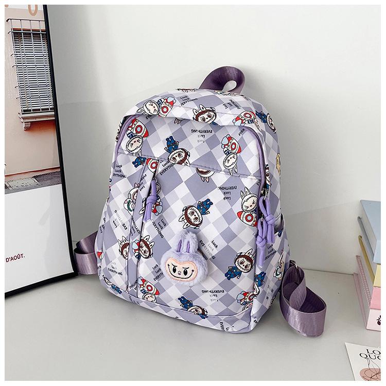School bag children's 2024 new primary school backpack cartoon cute printing lightweight burden reduction backpack tide