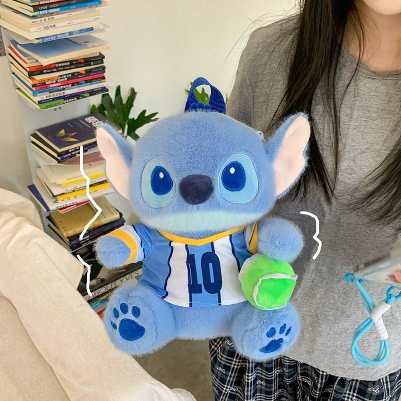 Blue Basketball Cute And Football Design Plush Backpack Children For