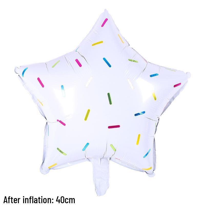 18" Round Striped Candy Aluminum Foil Balloon for Baby Birthday or Children's Day Decoration