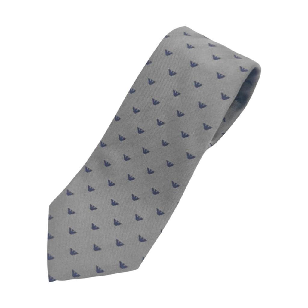 ARMANI EXCHANGE Jacquard Size Gray Silk Tie, 8.5cm Wide, 3, 340182-1P616-21341, [Used]