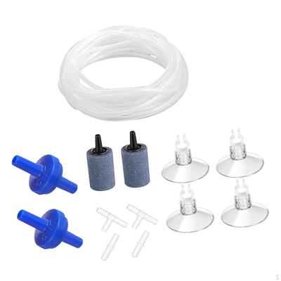 Aquarium Airline Tubing Set Connectors DIY CO2 Diffuser Kit 2M for Fish Tank