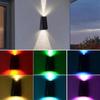 Decoration Solar wall lamp Led solar lights RGB Color Changing Waterproof Wall Lamp Solar Lighting For Walkway Fence Stairs