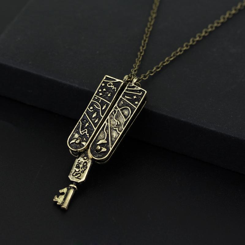 Fashion Grimm Box Key Can Open Necklace Bronze Alloy Pendant Necklace for Men Women Lolita Vintage Jewelry Accessories