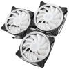 3Pcs Computer Chassis Cooling Fan Mute 6‑Pin Dual RGB Lights with Remote Control 120mm