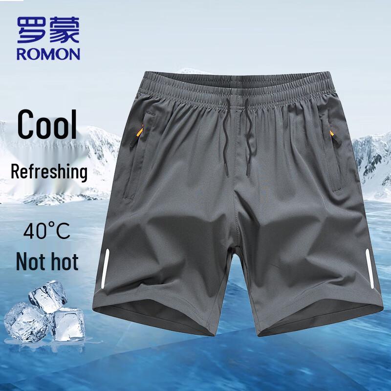 ROMON Men s Ice Silk Quick-Dry Sports Shorts 5XL