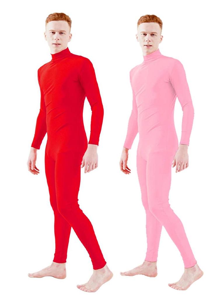 Men's Solid Color Tight-Fitting Zentai Dancewear Suit