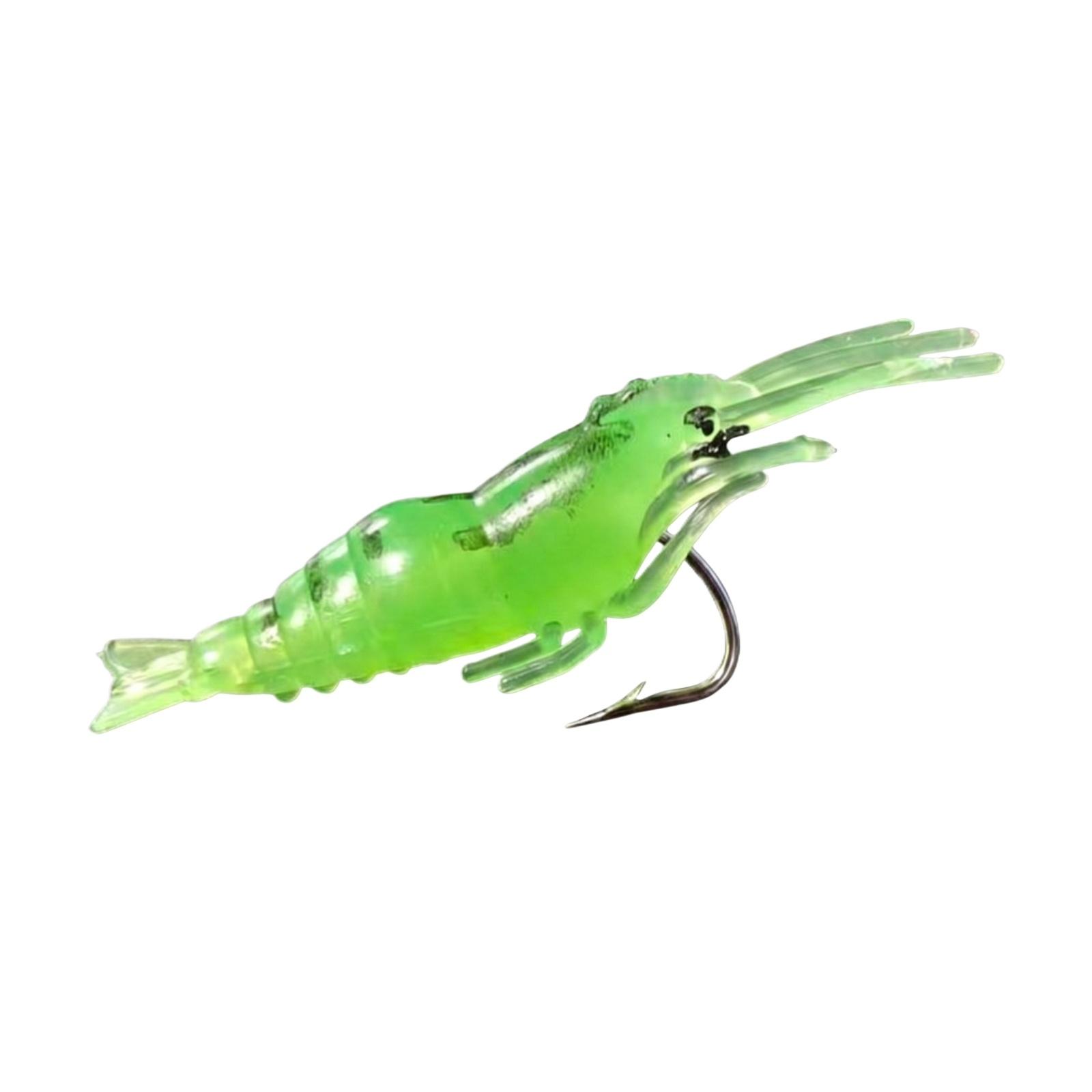 Luminous Shrimp Soft Realistic Flexible Fishing one size зелёный