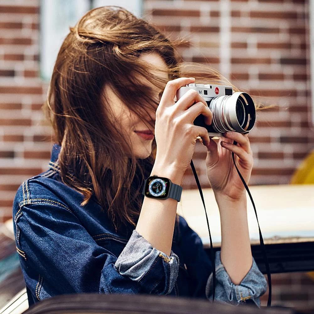 Silicone Strap For Apple Watch Band 44mm 49mm 40mm 45mm 41 38 Accessorie Correa Silicone Bracelet iWatch Ultra 2 Serie 7 6 Se 8 9