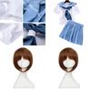 Kill La Kill Mako Mankanshoku Cosplay Costume Adorable Jk School Uniform In Blue And White