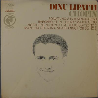 Płyta LP DINU LIPATTI Chopin Sonata N. 3 w h-moll op..  32160369 Odyssey US Klasyczny Używany
