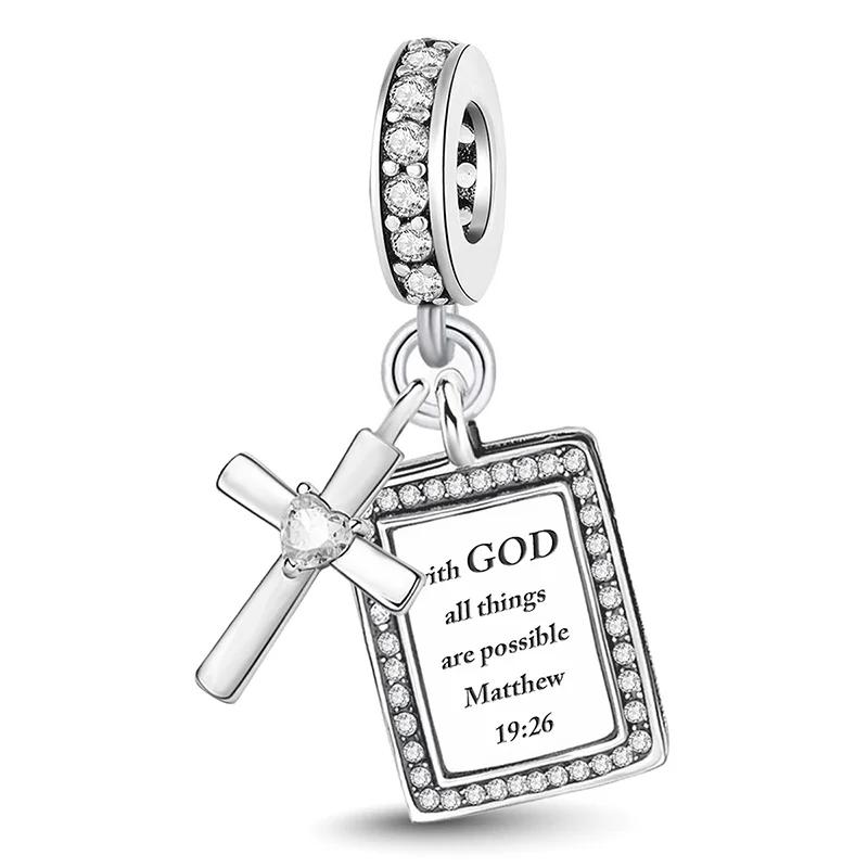 Copper Bible Devil'S Eye The Cross Charms Beads Fit Diy Bracelet Necklace Making Gift Of High Quality Fine Jewelry