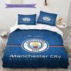 Pure MCFC Pride Bedding Quilt Set Quilt Cover Pillowcase Home Decoration Birthday Gift (1 * Duvet Cover + 2 * Pillowcase, Without Core)