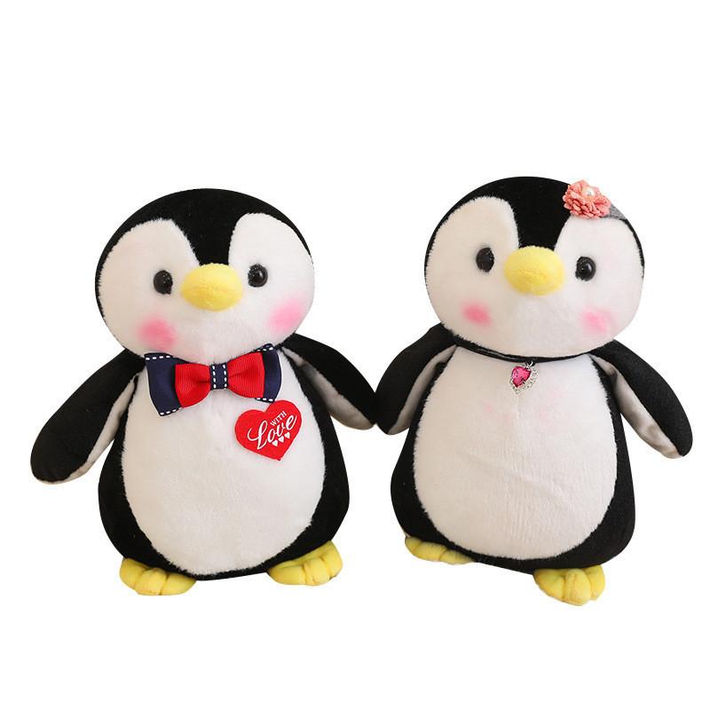 Cute Penguin Plush Toy Set Lovely Couple Penguins Kids Sleep Companion Soft Stuffed Doll Gift 20cm