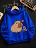 Sweet Capybara Pullover Hoodie Children Summer Cute Crewneck Casual 3-14