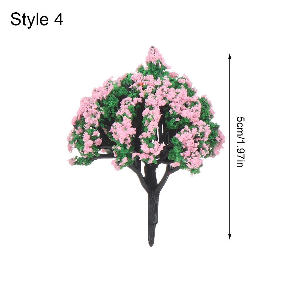 Arbres de Paysage Artificiels Décoration de Chemin de Fer Arbre à Fleurs Miniature Accessoires de Paysage de Bâtiment