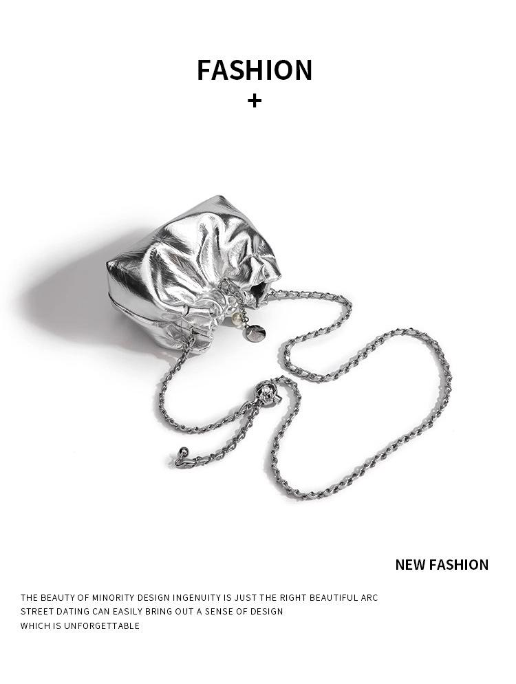 2025 Lux Pleated Cloud Chain Shoulder/Crossbody Bag - Elegant Women's Fashion Accessory