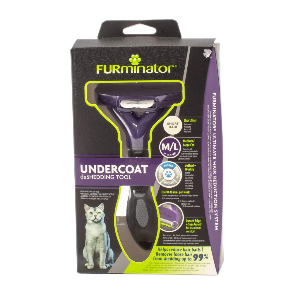 Furminator Pet Brush Size Short Hair Large Cats T691661 Cats FUR UNDERCOAT CAT SHORT HAR Grooming Hair Removal [Furminator] M/L EU3-12/1CT [Product]