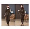 Plus Size Casual Hooded Jacket & Harem Pants Two-Piece Set