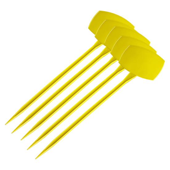 5 Pcs Plant Tags Reusable Plastic T Shape Plant Labels Plant Markers Inserted Cards for Flower Bed Garden Nursery Outdoor Gardening