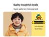 2025 Unisex Yellow Duck Down Jacket for Kids - Mid-Length, Thickened Winter Coat