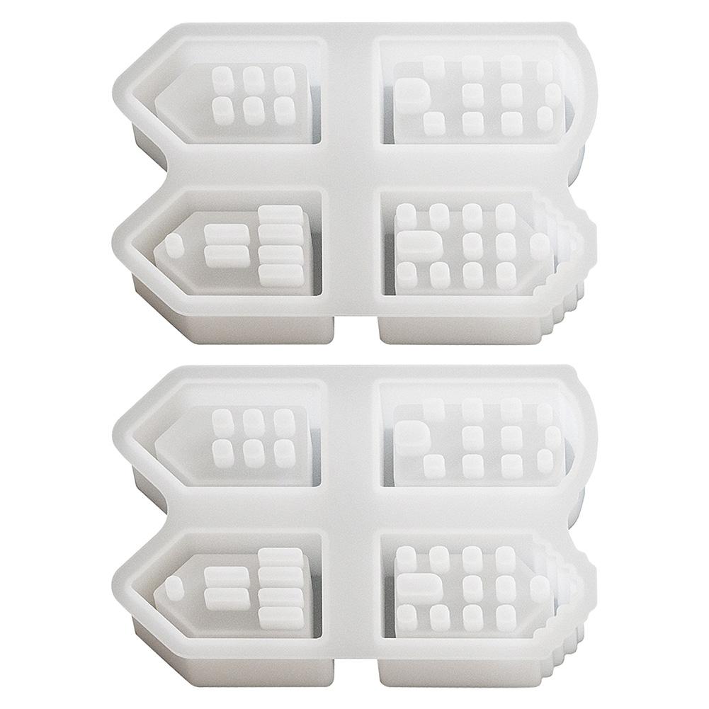 Silicone House Candlestick Molds DIY House Handicraft Mold Ornament House Resin Making Molds for Table Decoration