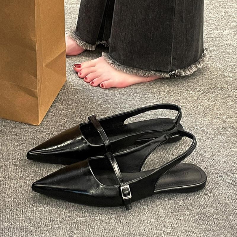 

Новые женские сандалии 2025 Лето Сексуальные Остроносые Балетки Дизайнерские Брендовые Удобные Уличные Банкетные Туфли на Высоком Каблуке Zapatos Mujer 37 чёрный