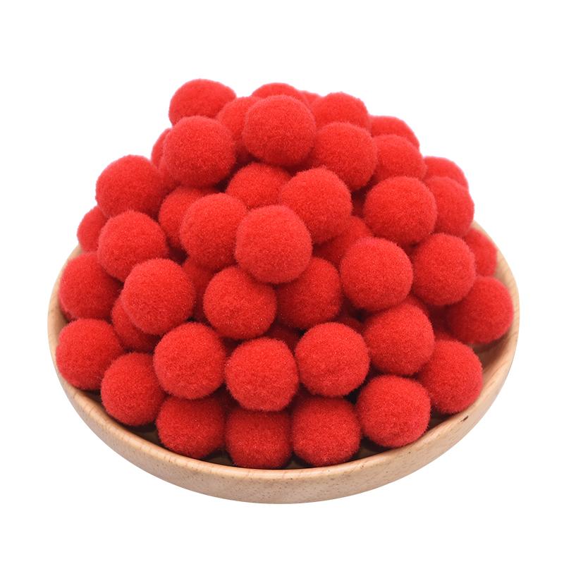 100Pcs 15-25mm Colorful Pompoms DIY Dolls Garment Handmade Material Soft Fluffy Pom Poms Ball For DIY Kids Toys Accessories