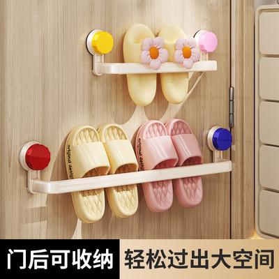 New Bathroom Suction Cup Non-punching Slipper Rack Wall-mounted Shoe Rack Wall Bathroom Slipper Storage