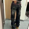 High Waist Straight Leg Jeans for Women Plus Size American Retro Loose Fit Wide Leg Trousers
