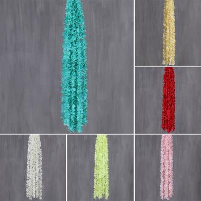 Guirlande de Fleurs de Glycine Artificielles Faux Glycine Vigne de Fleurs Suspendues pour Maison Arche de Mariage Mur Décoration de Jardin