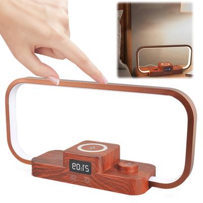 3-In-1 Bedside Lamp with Wireless Charger Nightstand Lamp USB Charging Desk Light for Nightstand Bedroom