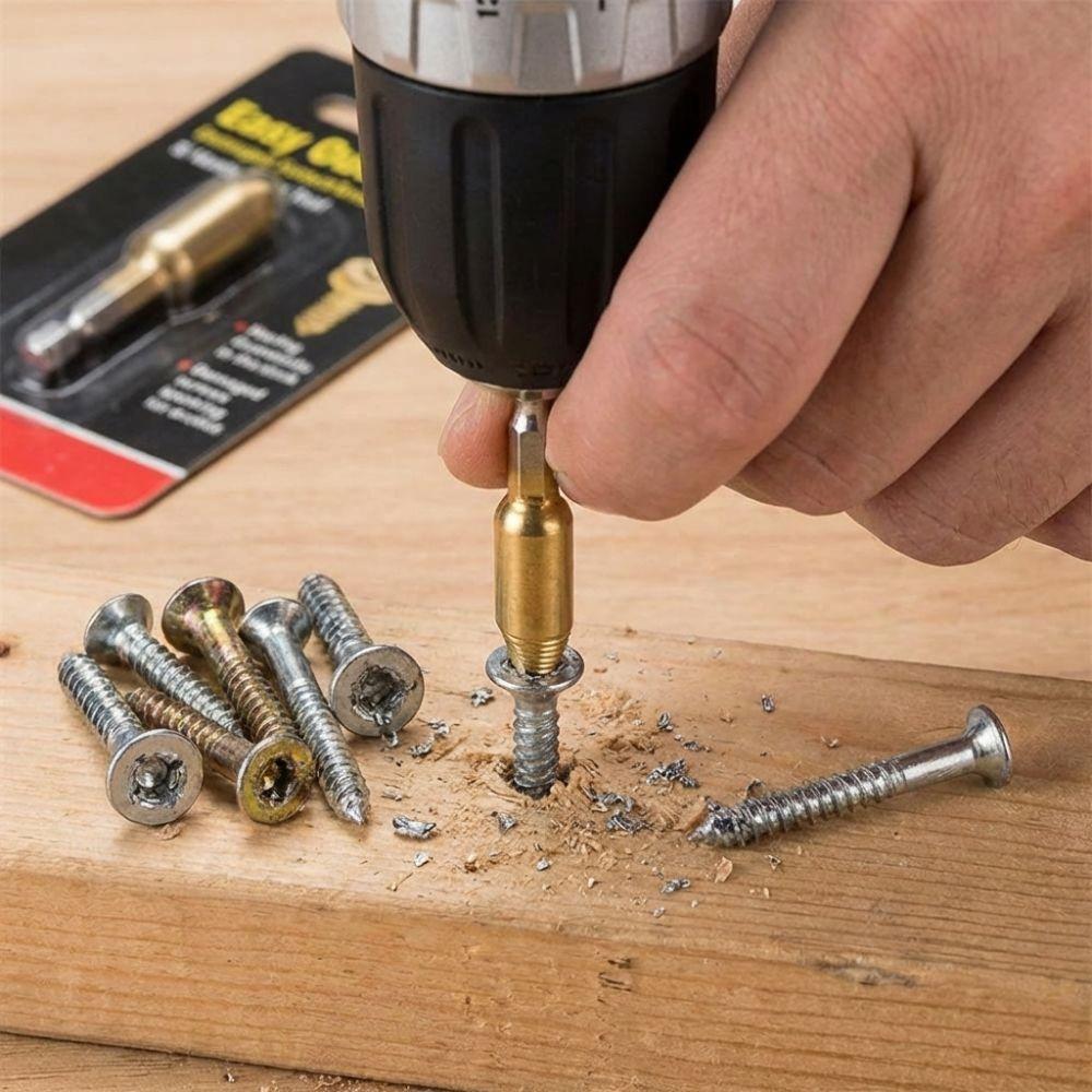 Hex Shank Screw Extractor Set Hardened Steel Easy Out Drill Tool  Rusted Screws