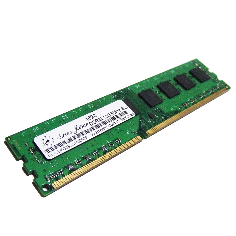 

Sirius Memory 8GB Energy Saving Model for Desktop DDR3L 1333Mhz PC3L-10600 DS3L-8G1333D 1.35V