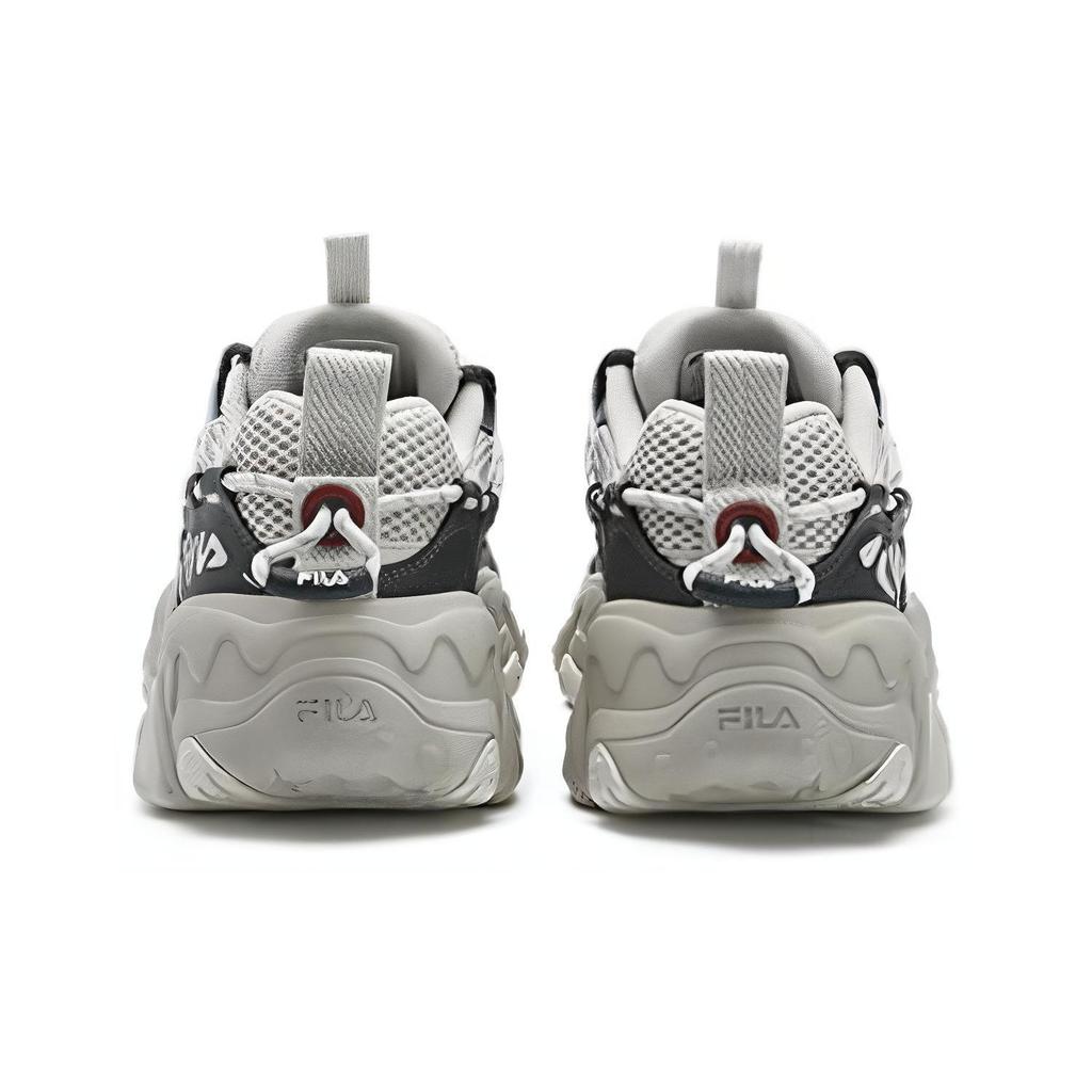 FILA Fluid 5 Cat Paw 5.0 Fabric Synthetic Leather Comfortable Versatile Durable Low-Top Lifestyle Casual Shoes Men sneaker White Gray F12M422103FSV