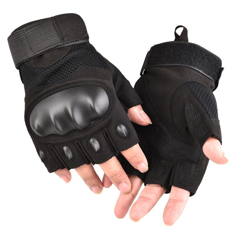New Tactical Half Finger Gloves Hard Shell Outdoor Sports Cycling Motorcycle Fitness Mountaineering Training Long Finger Touch Screen Gloves
